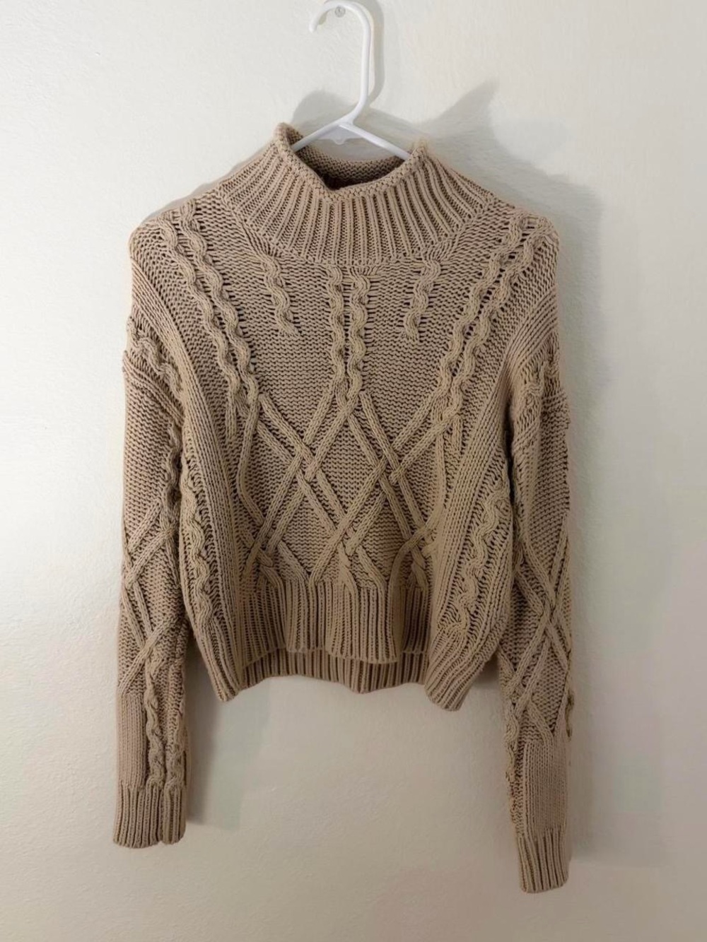 vintage beige turtle neck sweater